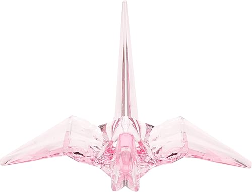 Miniatura 7 de Modelo de grúa de origami de acrílico, modelo animal, figura de grúa, decoración, adorno de grulla transparente, escultura de grúa de origami