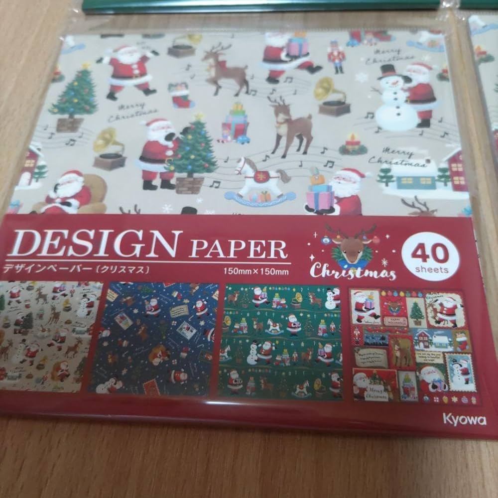 Amazon | セリア クリスマス デザインペーパー 2種4点セット