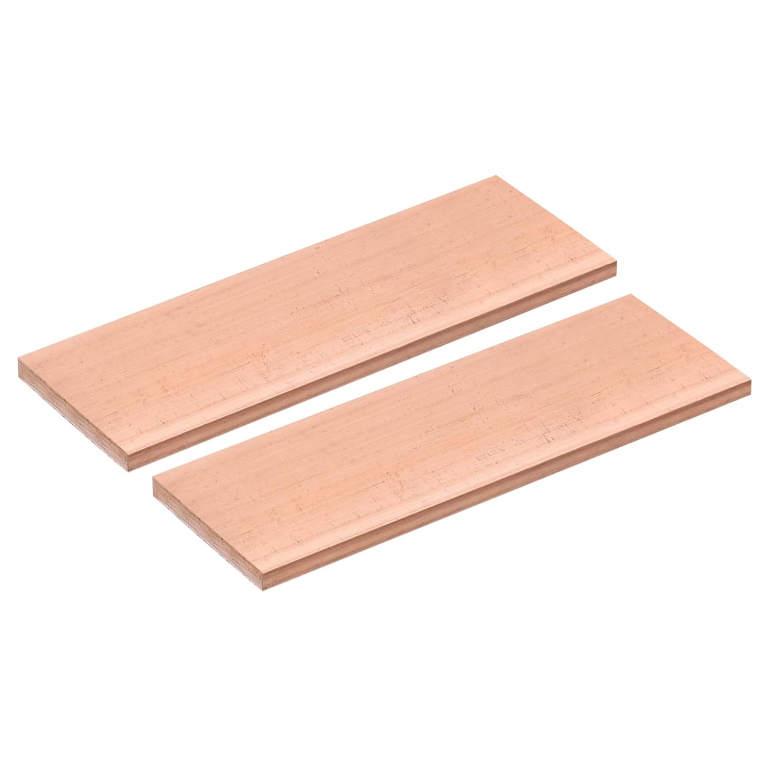 uxcell 2Pcs Copper Flat Bar, 1/4" Thickness x 2" Width x 6" Length Copper Bus Bar Stock Plate Mill for Electrical (6mm x 50mm x 152mm)