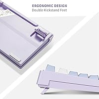 Vista 5 de Hexgears Teclado mecánico M4, 96% 99 teclas, teclado con cable intercambiable en caliente, teclado para juegos con cable macro compacto, teclados