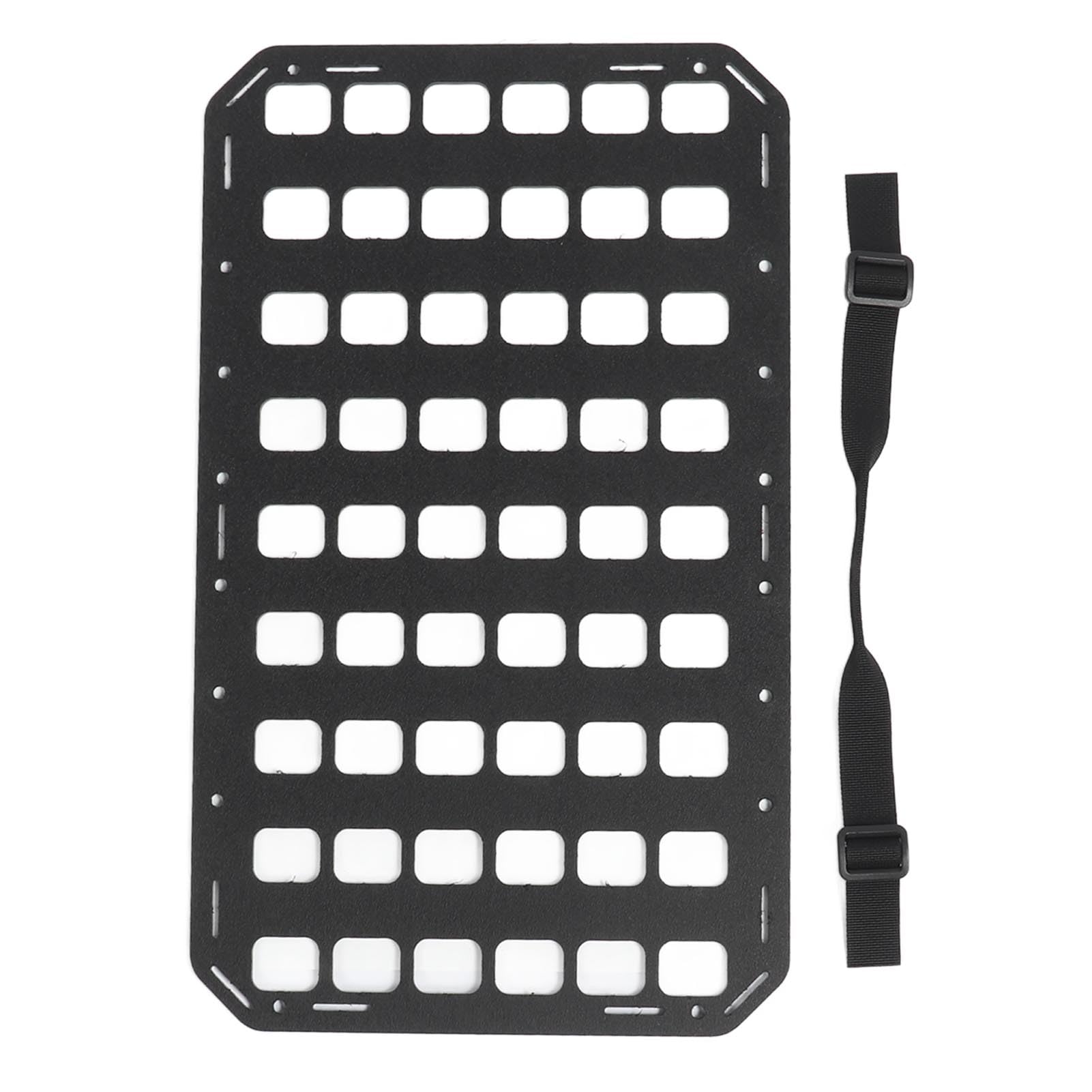 Sztywna Wkładka Panel MOLLE PP Przenośny Organizer na Sprzęt Plecak Panel do Przechowywania Sprzętu z Uchwytem do Noszenia Pasek na Woreczki Czarna Sztywna Wkładka Panel MOLLE PP