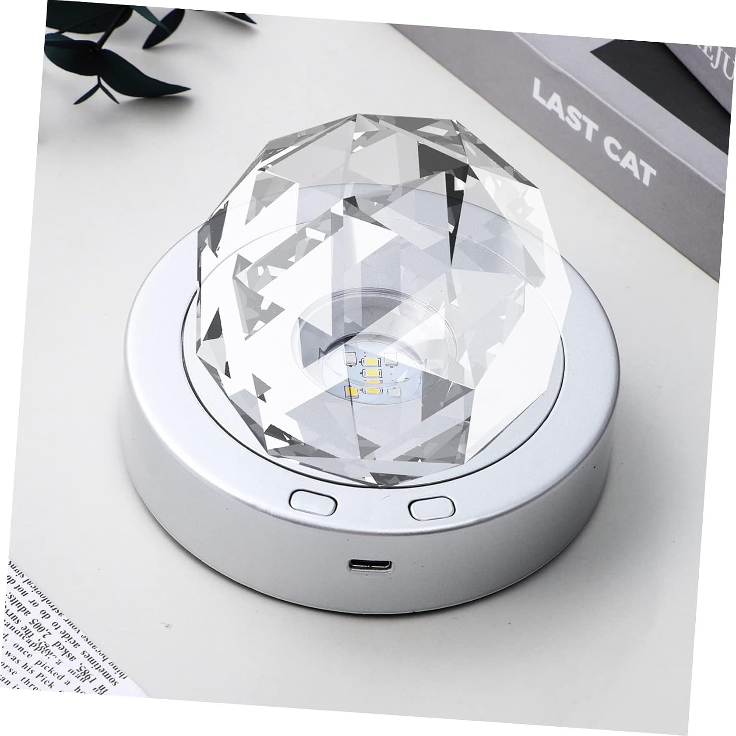 Alipis Rotatable LED Light Base for Crystals Colorful Multi-Mode Display Stand 2-Piece Set Adjustable Brightness for Home Decor and Art Displays