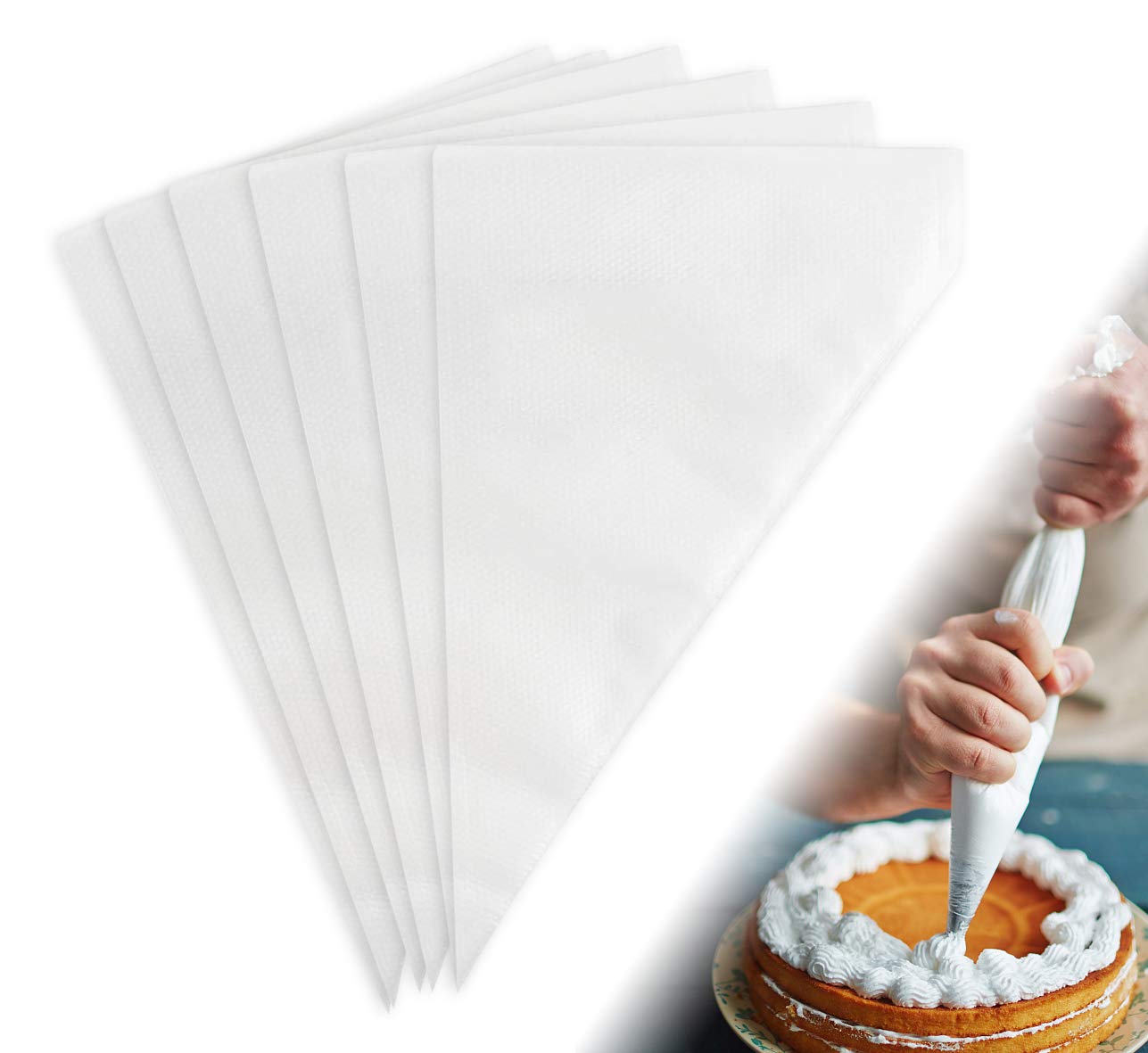 100 Stks Icing Piping Bags Wegwerp Gebak Zakken Plastic Gebak Icing Piping Pouches voor Cake Decorating Royal Frosting, 23 x 35 CM 100 Stks Icing Piping Bags Wegwerp Gebak Zakken Plastic Gebak Icing Piping Pouches voor Cake Decorating Royal Frosting, 23 x 35 CM