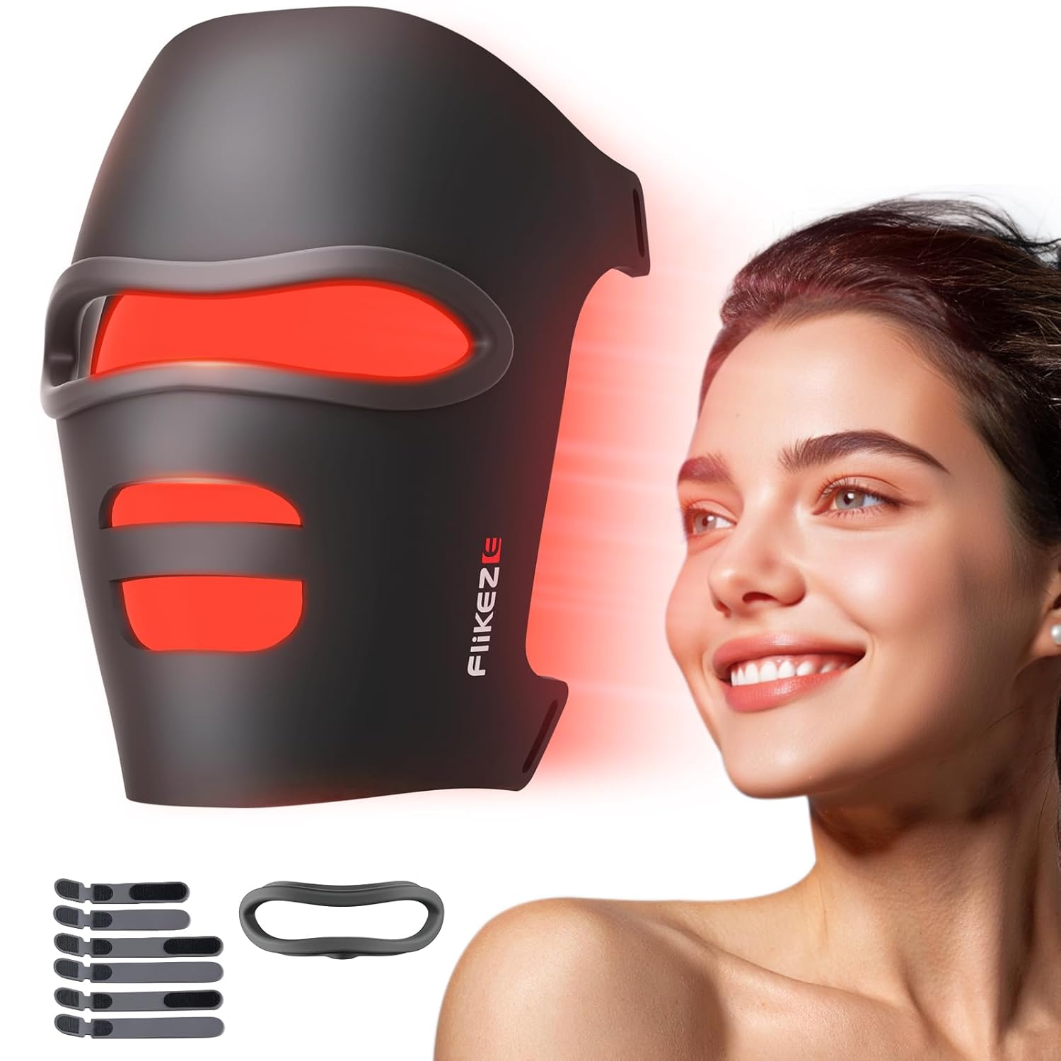 Red Light Therapy for Face Mask 460 LED with Anti-aging 4 Modes 5000mAh Rechargeable Remote - Face Light
