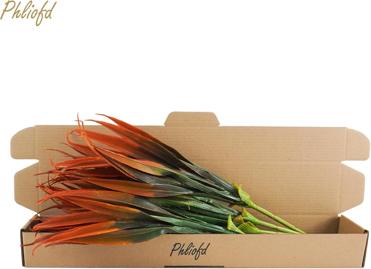 6Pcs Artificial Grass Fake Plants 17.3in Outdoor Plastic Plants UV Resistant Greenery Fake Grass for Home Window Garden Office Patio Hanging Planter Pathway Front Porch Décor Red - Image 7