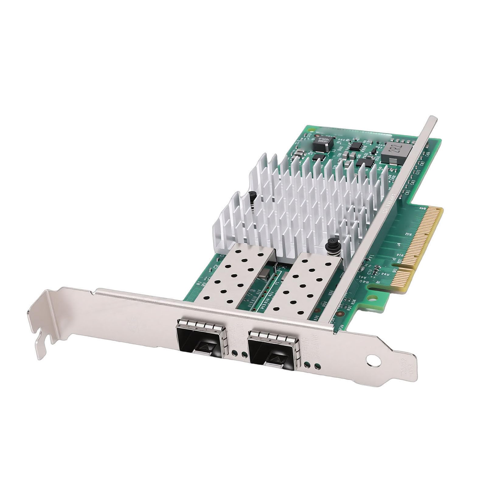 Generic Scheda di Rete in Fibra Ottica PCI-E X8 con Controller Doppia Porta SFP+ Chip 82599, Accelerazione Hardware Ad Alte Prestazioni, per Sistemi Server/, 1x Staffa