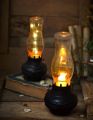 Miniatura 7 de SEVEN LUCKY LIGHT Luces de té con batería estilo lámpara de aceite retro, velas de té sin llama para decoraciones de fiesta, decoraciones de boda,