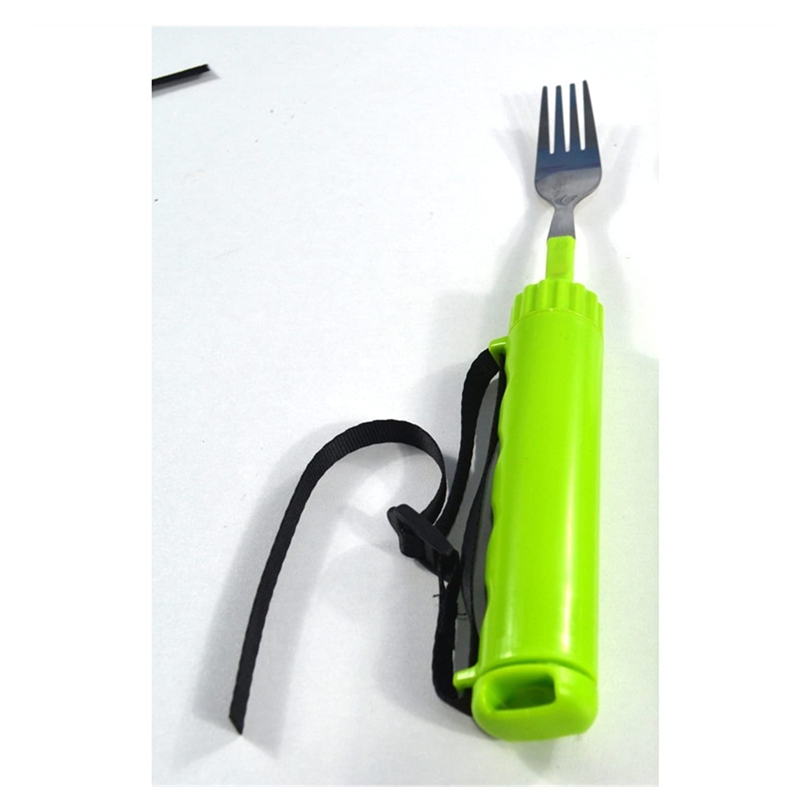Suministros especiales Utensilios adaptables anchos, cubiertos de ayuda for la artritis for Parkinson, temblores en las manos: agarre fácil for manos temblorosas y temblorosas(Round handle fork)