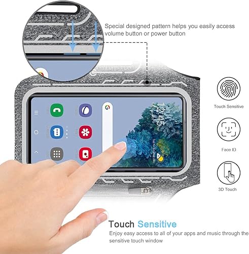 Miniatura 9 de JEMACHE Brazalete de running para Samsung Galaxy S23 Ultra, S22 Ultra, S21 Ultra, S23 Plus, S22 Plus, S21 Plus, entrenamiento de gimnasio con