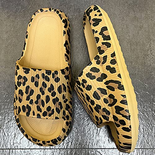 Jfxgjuv Leopard Print Sandals for Women Men Leopard Print Shoes 2023 Summer Animal Leopard Print Slippers Slides Flats3