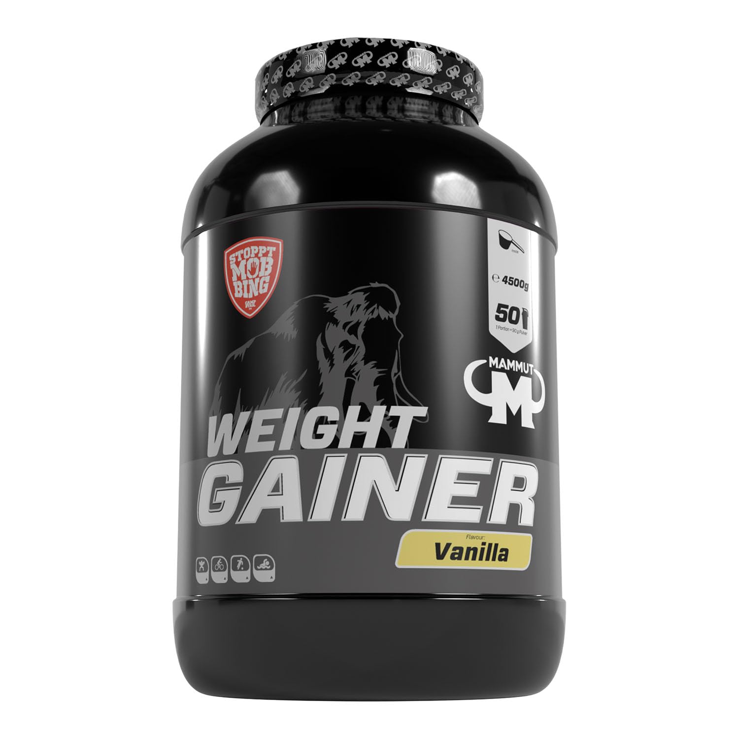Mammut Nutrition Crash Weight Gainer Pulver Vanilla – 4,5 kg