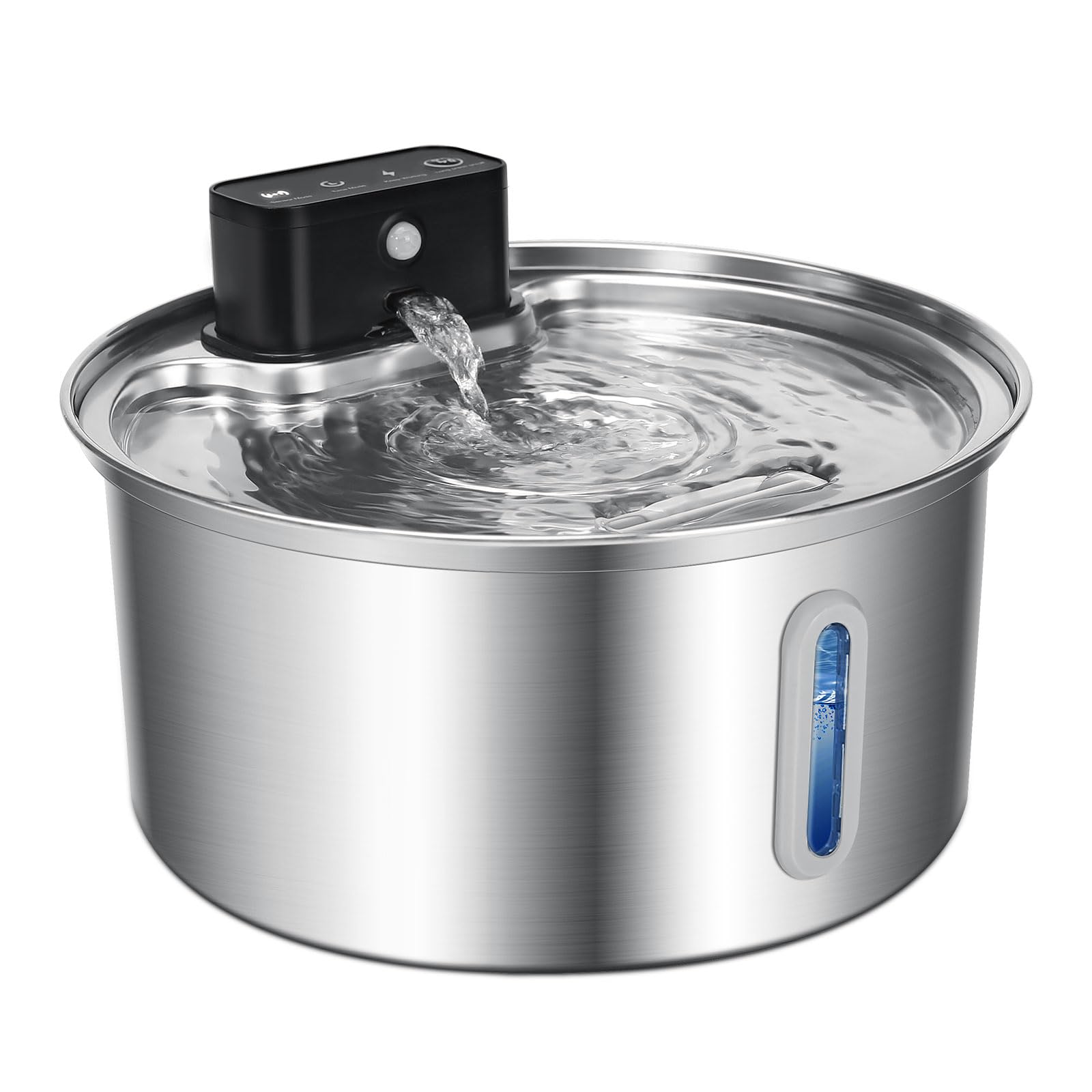 ZEKIRY Wireless Cat Water Fountain 3.2L, Automatic Stainless Steel
