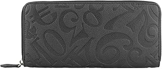 [フランク三浦] 長財布 ラウンドファスナー エンボス 財布 メンズ レディース ビッグマネー 開運 金運 奇跡の財布 (エンボスブラック)