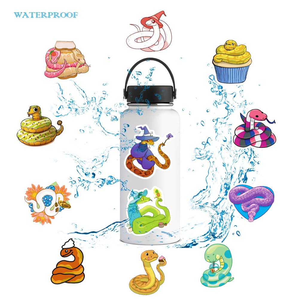 Cartoon Snake Stickers 50pcs,Aesthetic Decoration Water Bottles Vinyl Stickers for Scrapbook,Laptop,Kid,Teen,Girl - Image 4