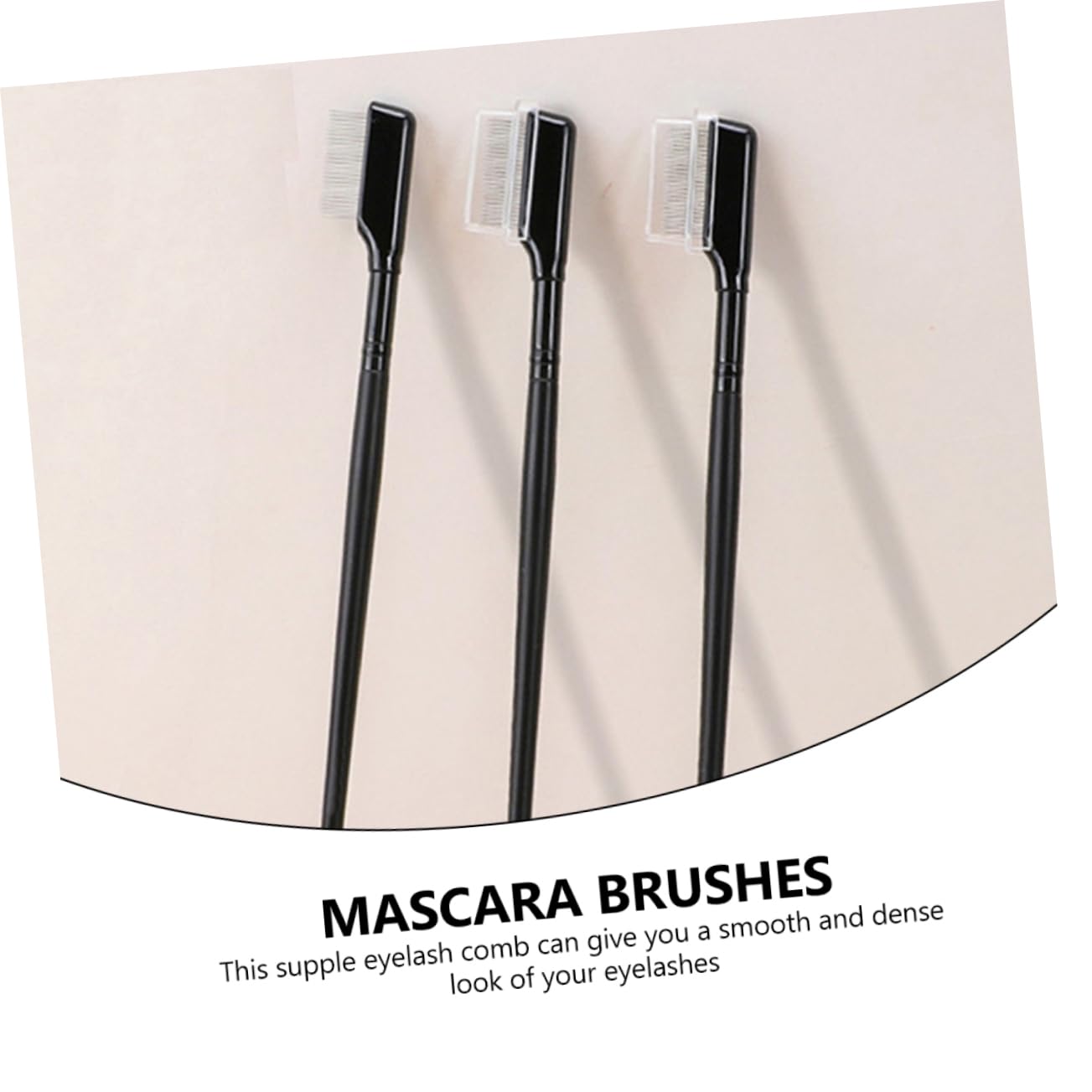 Mikinona Ergonomic Eyelash Comb for Women Folding Lash Brush Stainless Steel Lash Separator Case