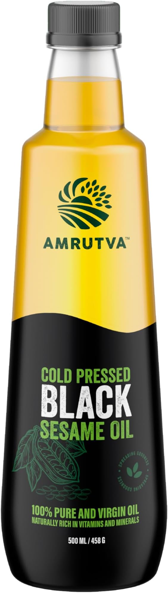 Cold Pressed Black Sesame (Gingelly/til) Oil 500 ml | Naturally Cholesterol Free With Rich Aroma For Daily Cooking With Multipurpose Usage