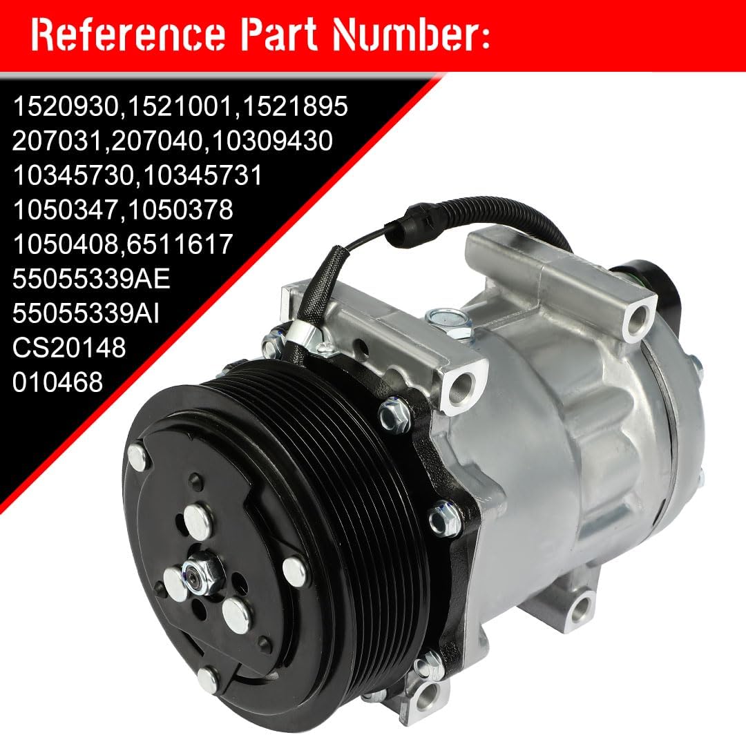 cciyu Air Conditioning Compressor Fit for Dodge for Ram 2500 3500 1994-2005 5.9L AC Compressor for Car SD7H15