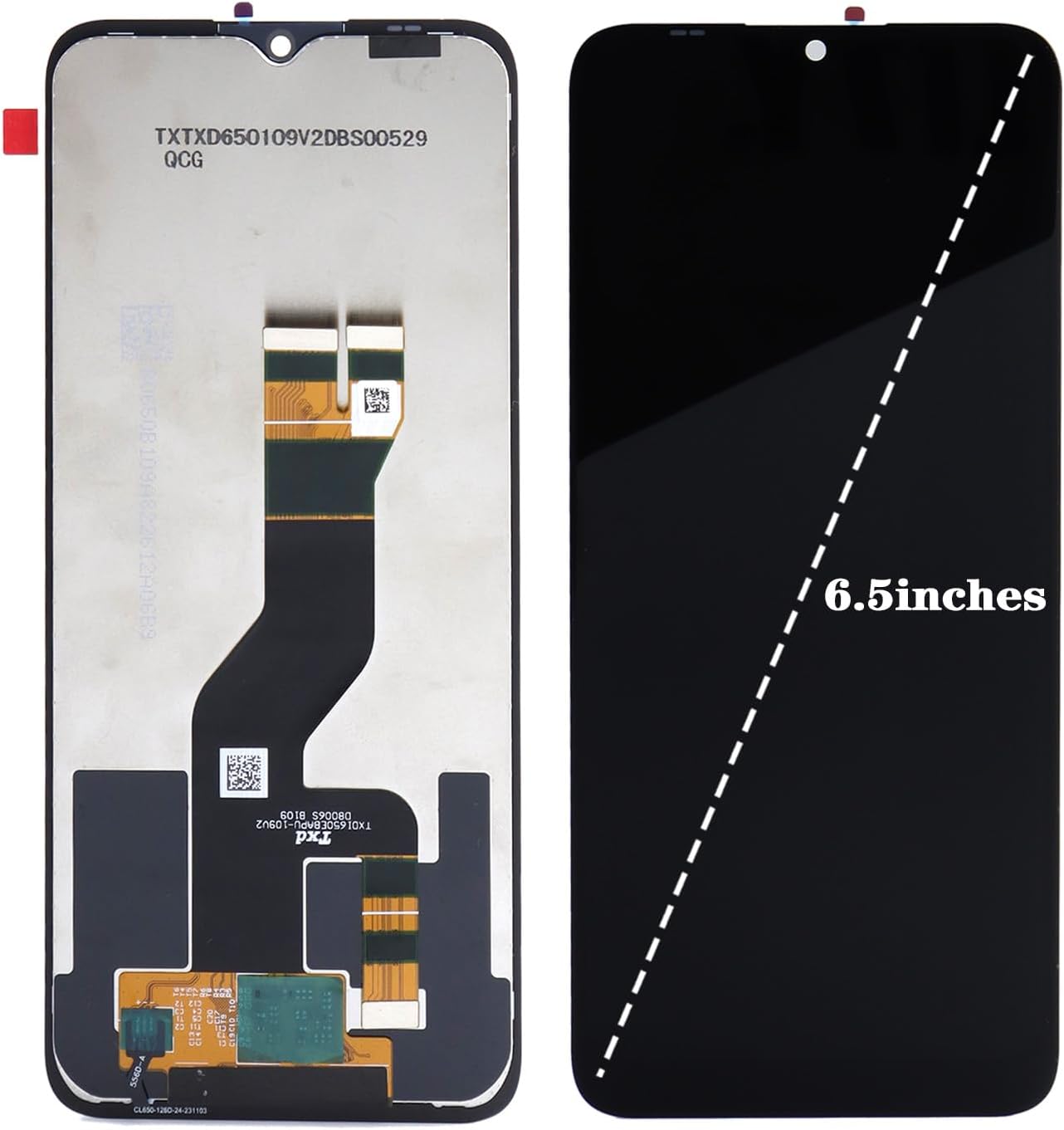 LCD Display Touch Screen Digitizer Assembly Replacement for Cricket Icon 5 SL112C/ for AT&T Motivate 4 (SL112A) 6.5"