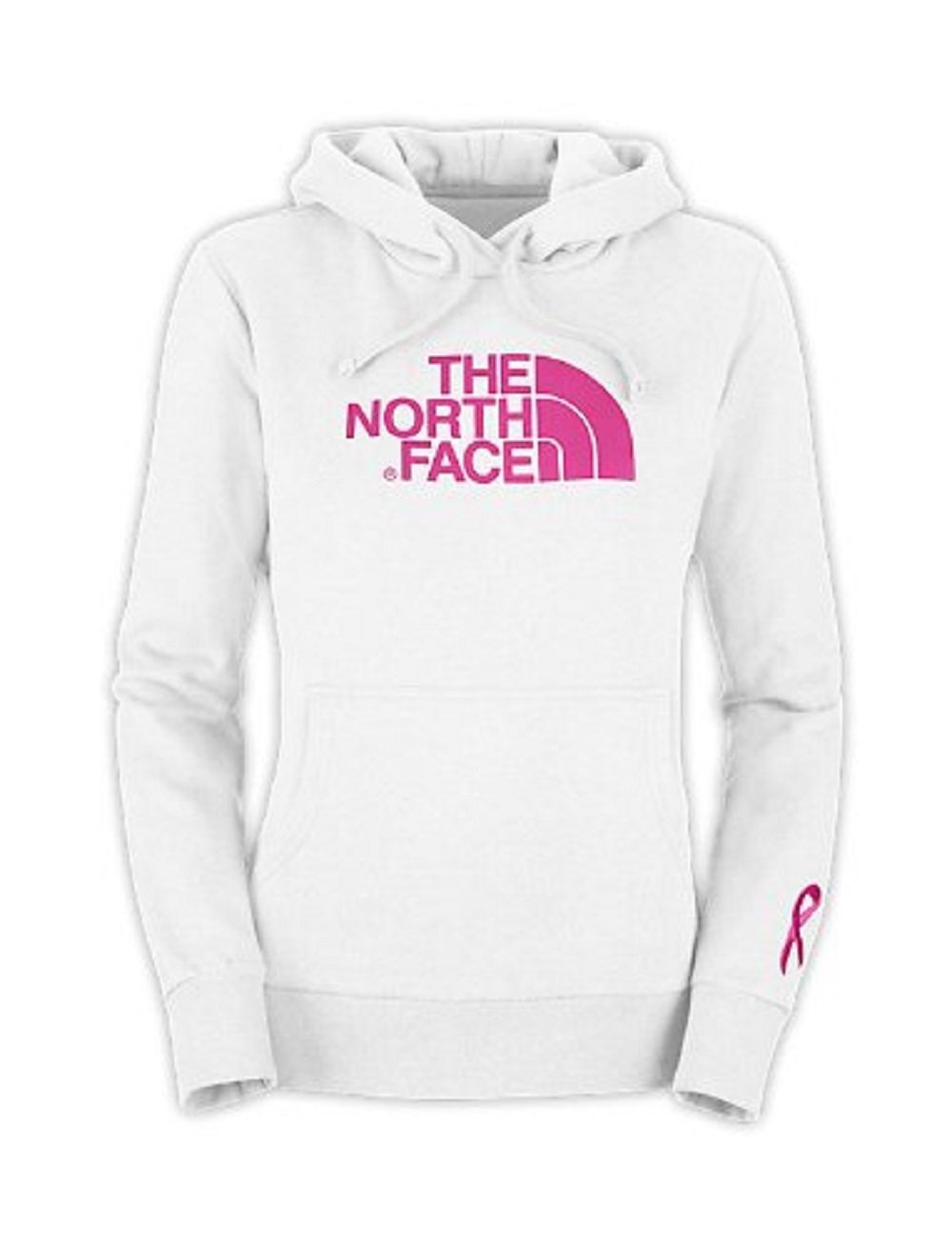 Womens North Face Pink Ribbon Half Dome Hoodie TNF White