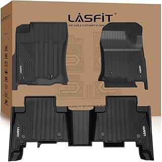 LASFIT Floor Mats Fit for 2014-2024 Toyota 4Runner & 2014-2023 Lexus GX460, Custom Fit TPE All Weather Floor Liners 1st & 2nd Row Car Mats, Black
