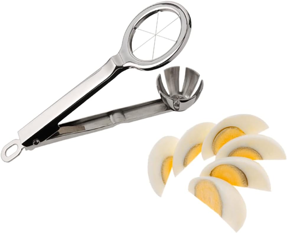 Tellier Egg Wedge Cutter - Stainless steel. Cuts eggs into 6 wedges.