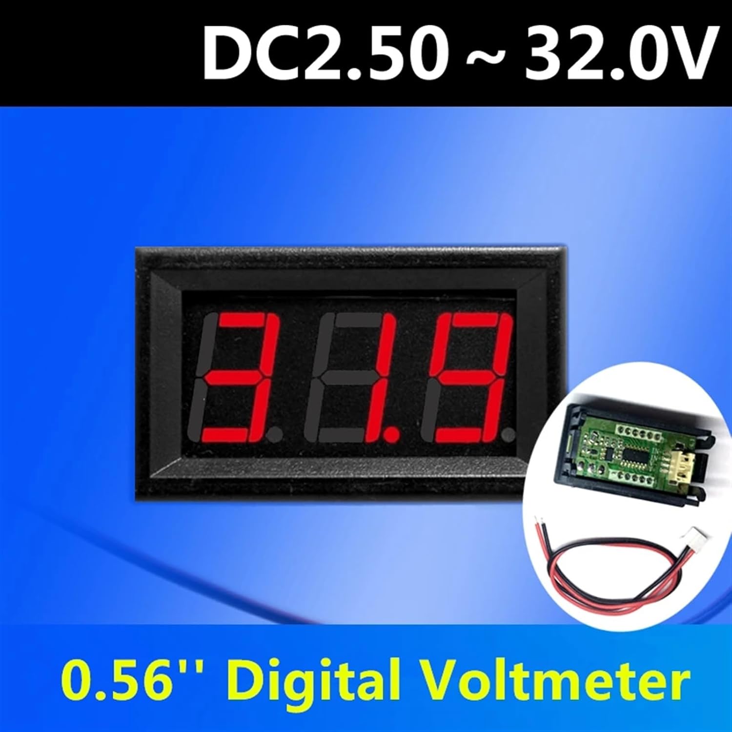 1pc DIY DC100V 10A Voltmeter Ammeter Blue Red Dual Amp Volt Voltage Current Meter Gauge Tester Panel Digital LED Display for Car(Red)