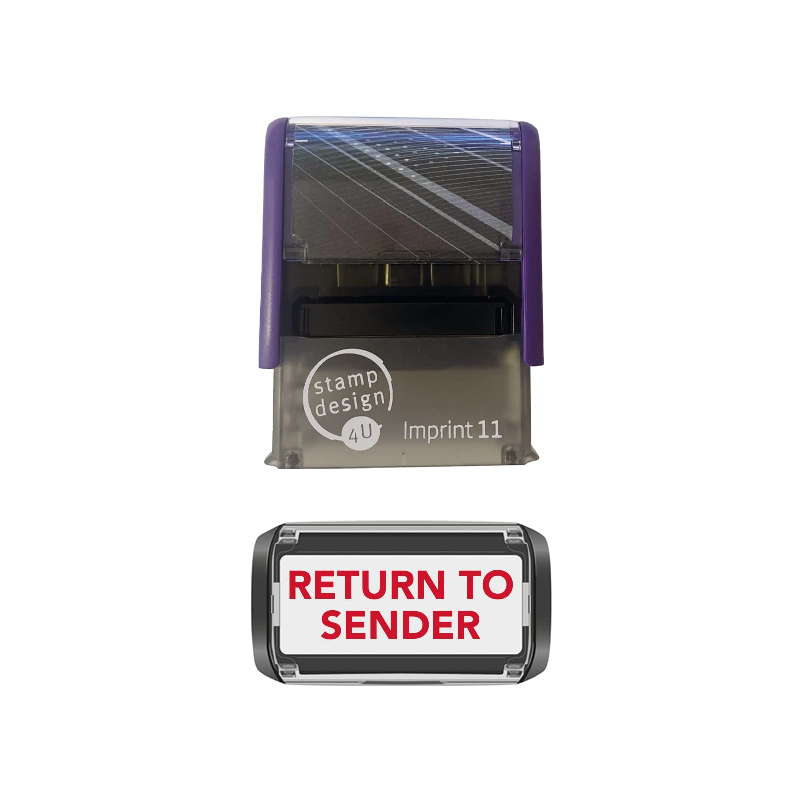 Imprint 11 38 x 14mm Return to Sender Self Inking Rubber Stamp in RED Ink Stamp Design 4U