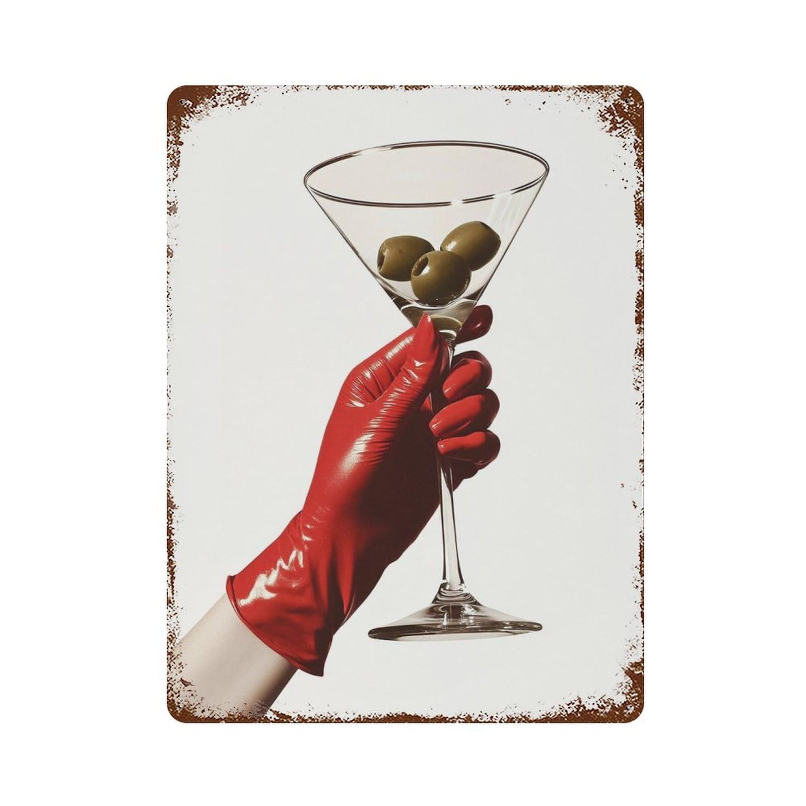xiaoxiaoshen Martini Wall Art, Photography Prints Wall Decor Art Metal Tin Poster Modern Home Decor Art Home Bar Shop Decorations Vintage Sign 40x30cm