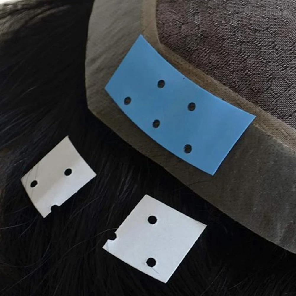 36 Tiras de Cinta para Peluca, Cinta Impermeable de Doble Cara para Peluca de Encaje, Cinta Adhesiva Azul para Pelucas, Extensiones de Cabello, Peluquines