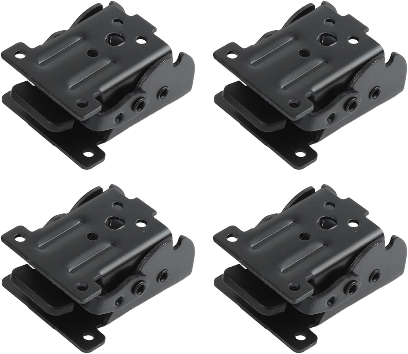 Heavy Duty Self-Locking Folding Hinges for Tables, 90 Degree Angle Support Brackets for Table Legs Furniture, Metal Gray, 4 Pack