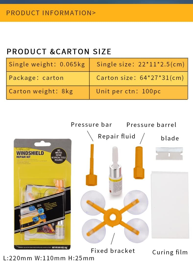 Samadex Windshield Repair Kit –...