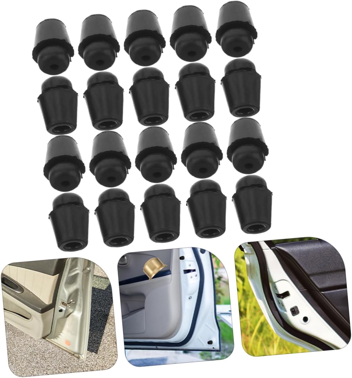 40pcs Shock Absorbing Rubber Bumpers for Car Hood and Door Protection Durable Cushion Buffers Minimize Impact Noise for Trucks Trailers and Hatch Cargo