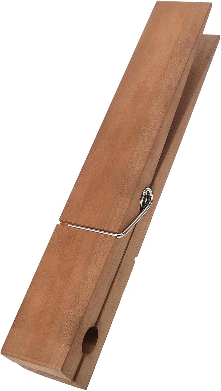 4pcs Space-Saving Towel Rack Wooden Clothespin Holder Large Clip for Bathroom Accessories