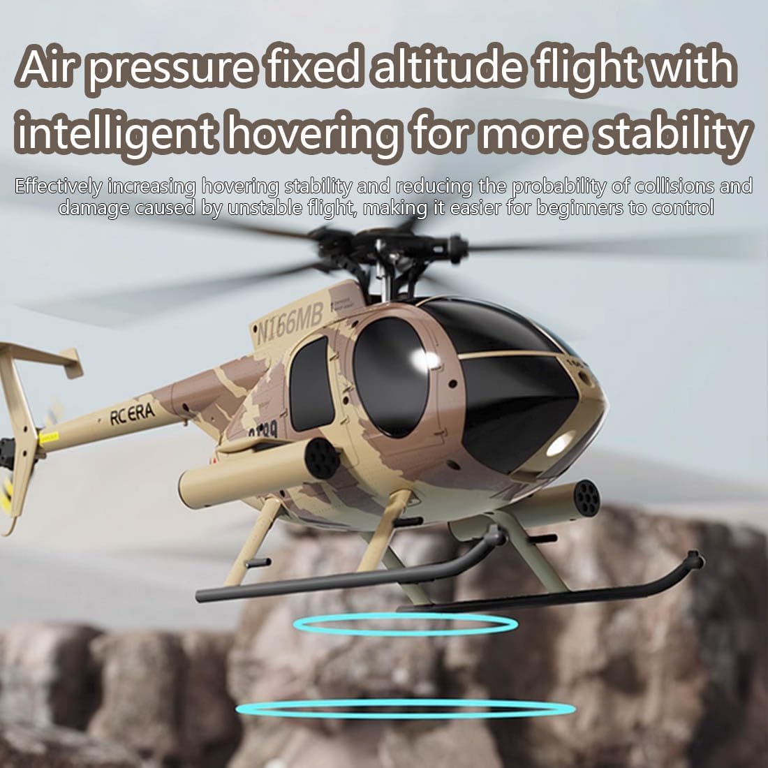 RC Helicopter C189 MD500 6-Axis Gyroscope Altitude Hovering Optical Flow Localization One Click Roll Takeoff and Landing for Adults Beginners 2 Batteries 2 Brushless Motor (Style 3)