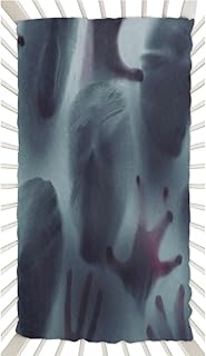 Halloween Ghosts Crib Sheets for Boys, Girls Machine Washable Soft Cozy Microfiber Fitted Crib Sheet for Standard Crib and Toddler Mattresses Boys Girls 28x52 Inch