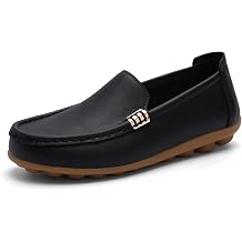 Womens Loafer Shoes Lightweight Comfortable Microfiber Leather Slip On Walking Flats Shoes for Business Work Office