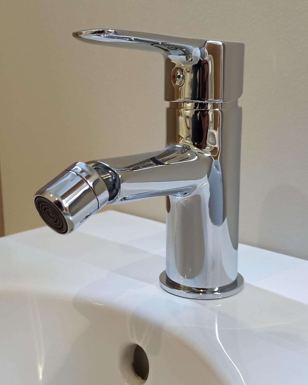 Coppia di rubinetti bagno monocomando, miscelatori lavabo e bidet cromo - Boleco