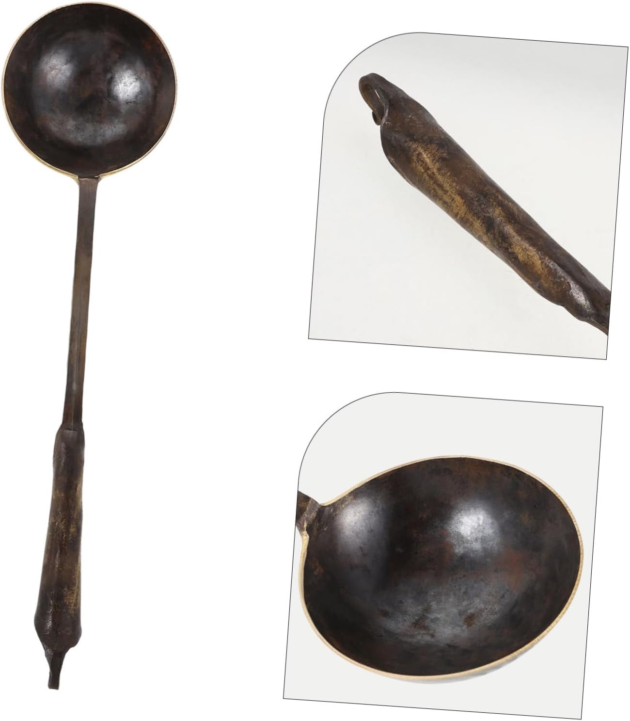OSALADI Long Handle Copper Spoon for Traditional Chinese Sugar Painting and Kitchen Use, Versatile Kitchen Tool with Precision for Creating Intricate Sugar Art Designs, Sturdy Copper