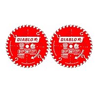 Vista 1 de Freud D0536X Diablo 5-3/8-Inch 36 Tooth ATB Finish Cordless Trim Saw Blade (2 Pack)