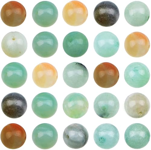Miniatura 21 de AD Beads Cuentas sueltas redondas naturales de 0.315 pulgadas, 110 piezas, para hacer 108 cuentas de oración Mala, collar, pulsera y meditación