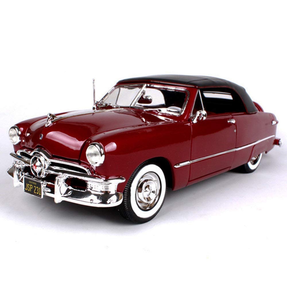 LMEI-Cars 1939 Ford Model Car 1:18, Static Simulation Alloy Car Die-Casting Car Model, Adult Original Series Car Simulation Mini Car,Red
