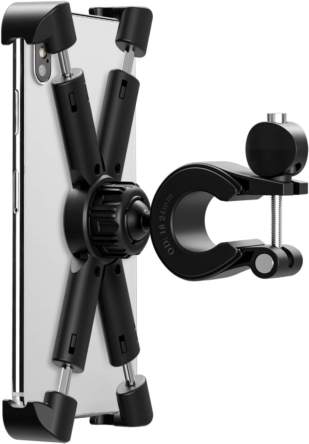 Bike Phone Mount Holder, Universal Cell Phone Bicycle Rack Handlebar，Bicycle Cradle for iPhone 6s 7 8 Plus X Gaxlxy S5 S6 S7,Note 9 8 7 6 5 Motorola, Nexus, LG Android Smartphone with 360 Degree Rotat