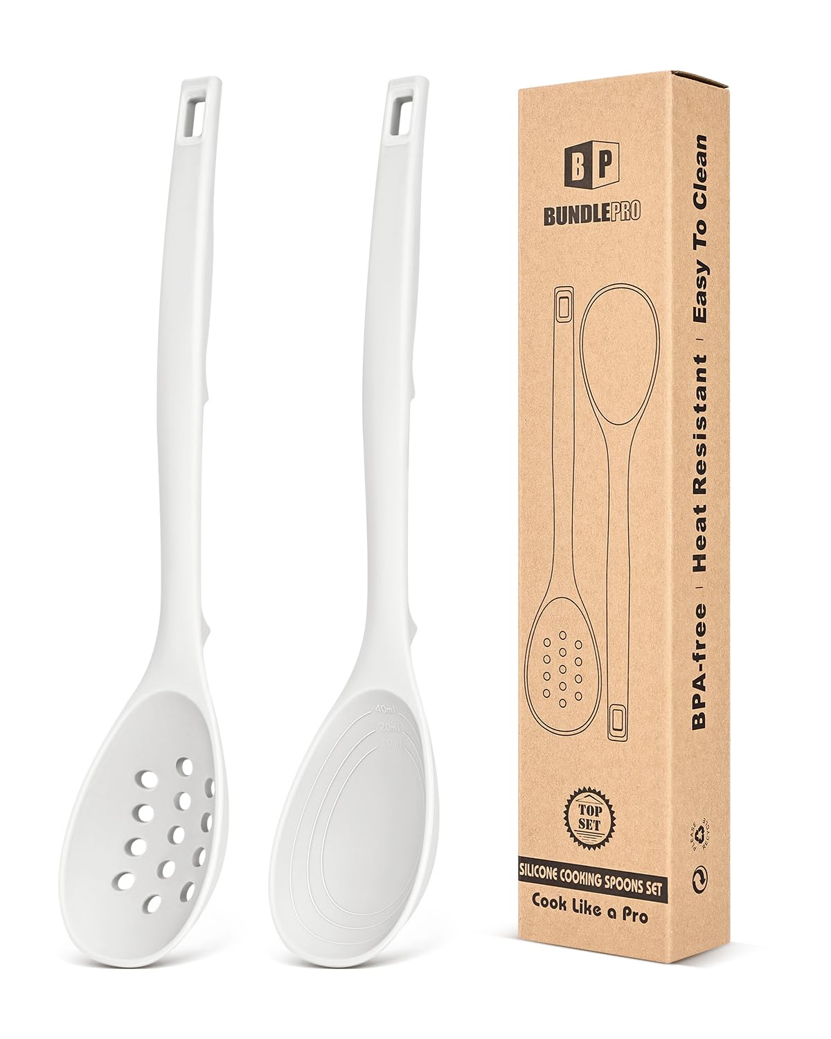 BundlePro Silicone Spoons - Nonstick & Easy Clean -10