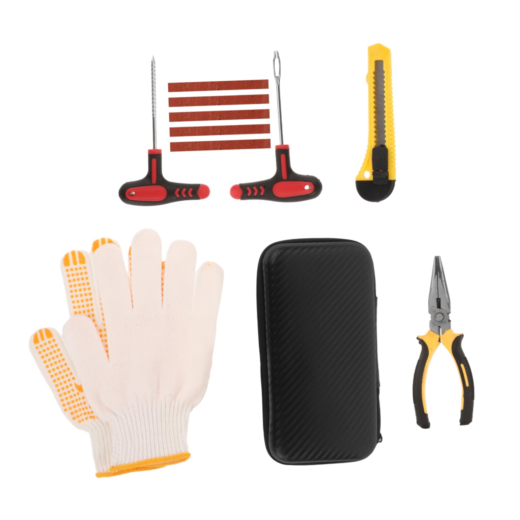 STOBAZA Automotive Tire Repair Tools Professional Kit Tire Plugs Rubber Repair String Strip for Emergency Use