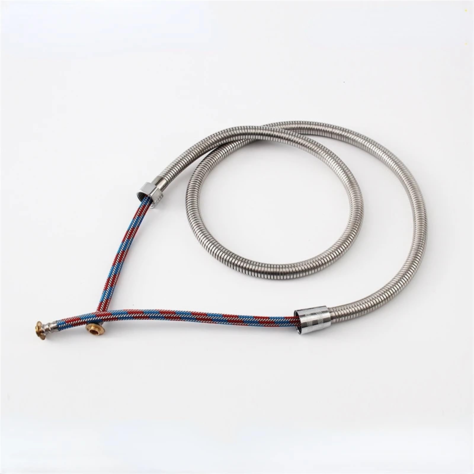 Manguera de Ducha Manguera de ducha Flexible acero inoxidable 1500MM, extensión agua larga for baño, tubo tracción tubería plomería(200cm)