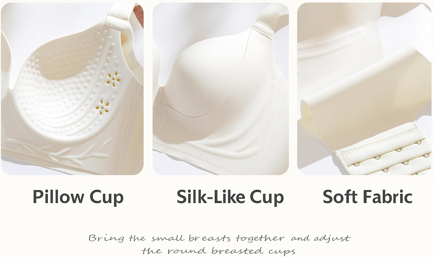 Women’s Wireless Push-Up Bra 1-Pack – Soft Support, Deep V 3D Cup, Lightweight
