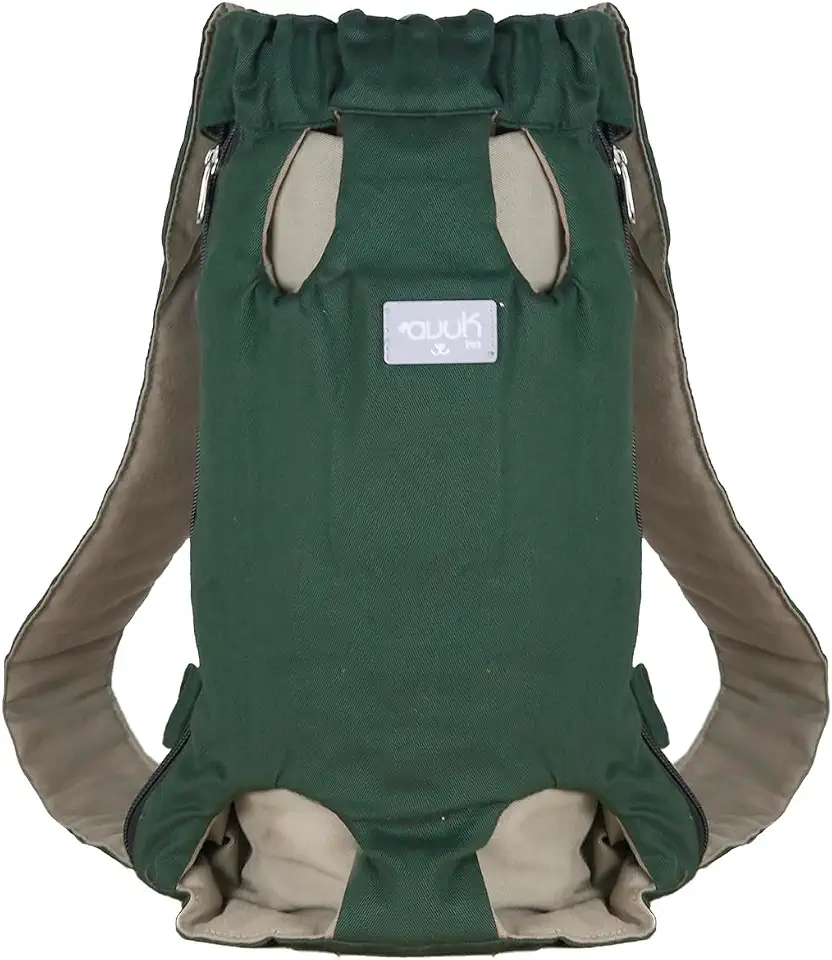 Mochila Canguru Para Cachorro Avuk Pet (Verde, G)