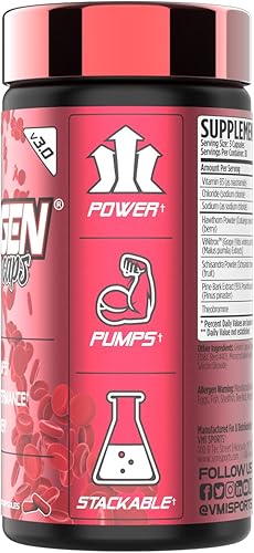 Miniatura 4 de VMI Sports Vasogen Ultra Nitric Oxide Booster | Preentrenamiento sin estimulación para fuerza, resistencia y construcción muscular | Vasodilatador y