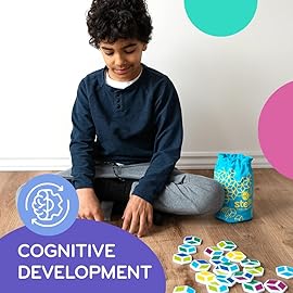 Mobi Stello Color Matching Game - Family Friendly Tile Matching Game, Colorful Plastic Tiles Learning Activities for Ages 5 and Up, 48 Tiles and More Than 5 Ways to Play for 1-4 Players