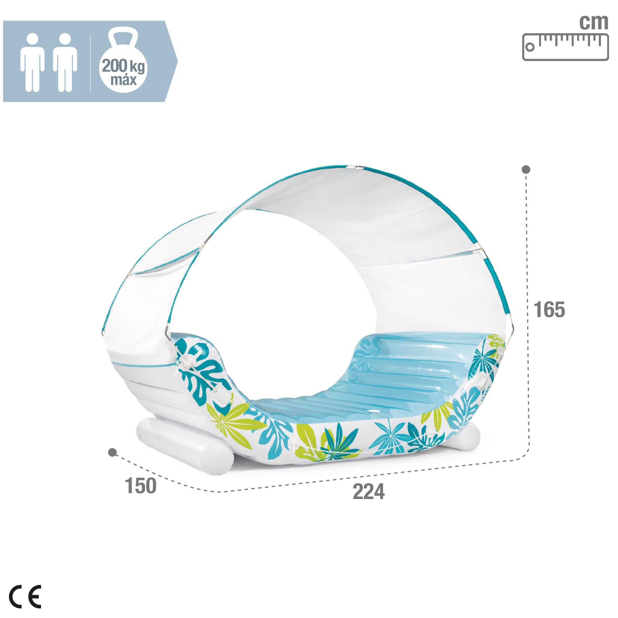 Intex Tropical Canopy Lounge, Inflated Size: 2.24m x 1.50m x 1.65m (56294EU)